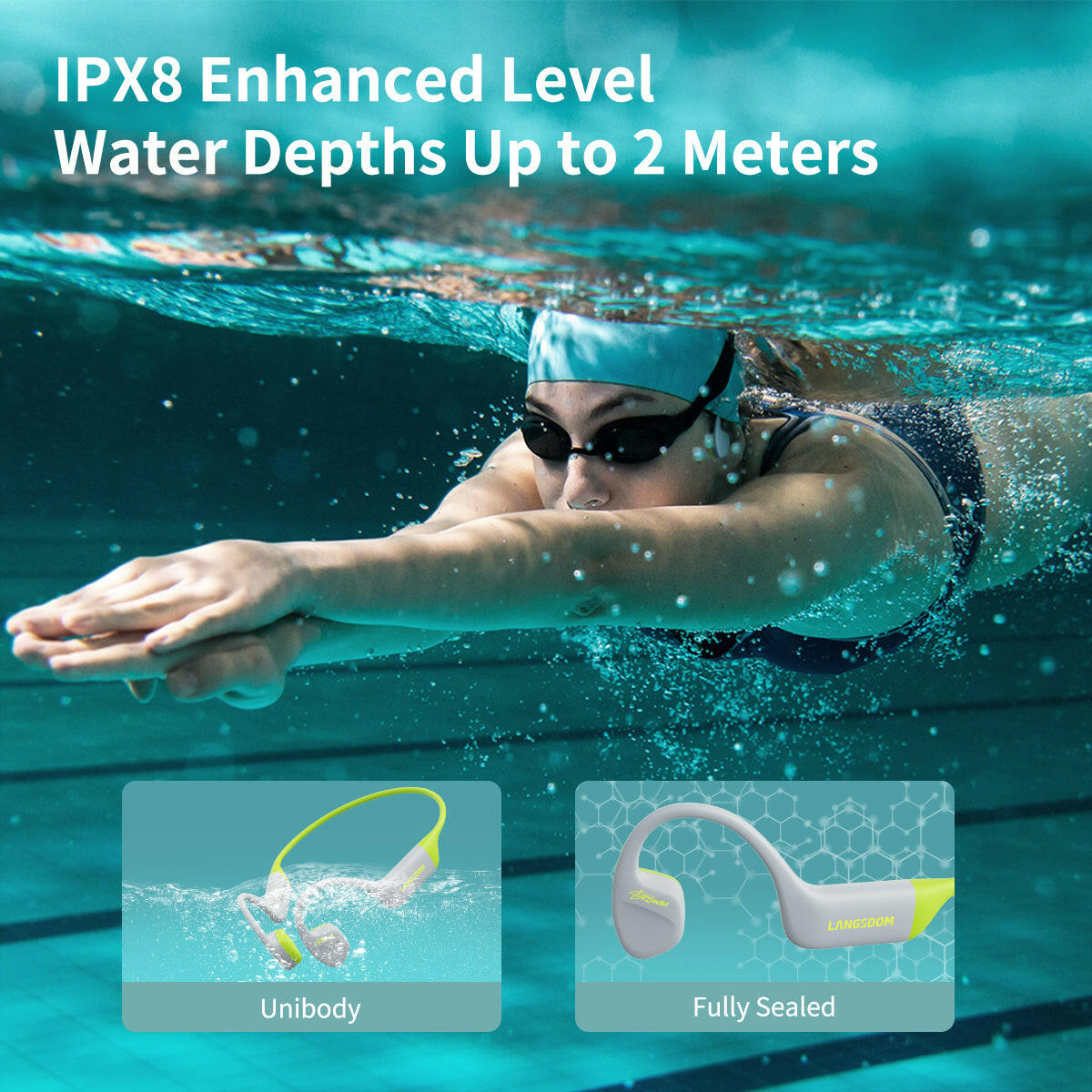AirSwim - IPX8 Bone Conduction Headphones