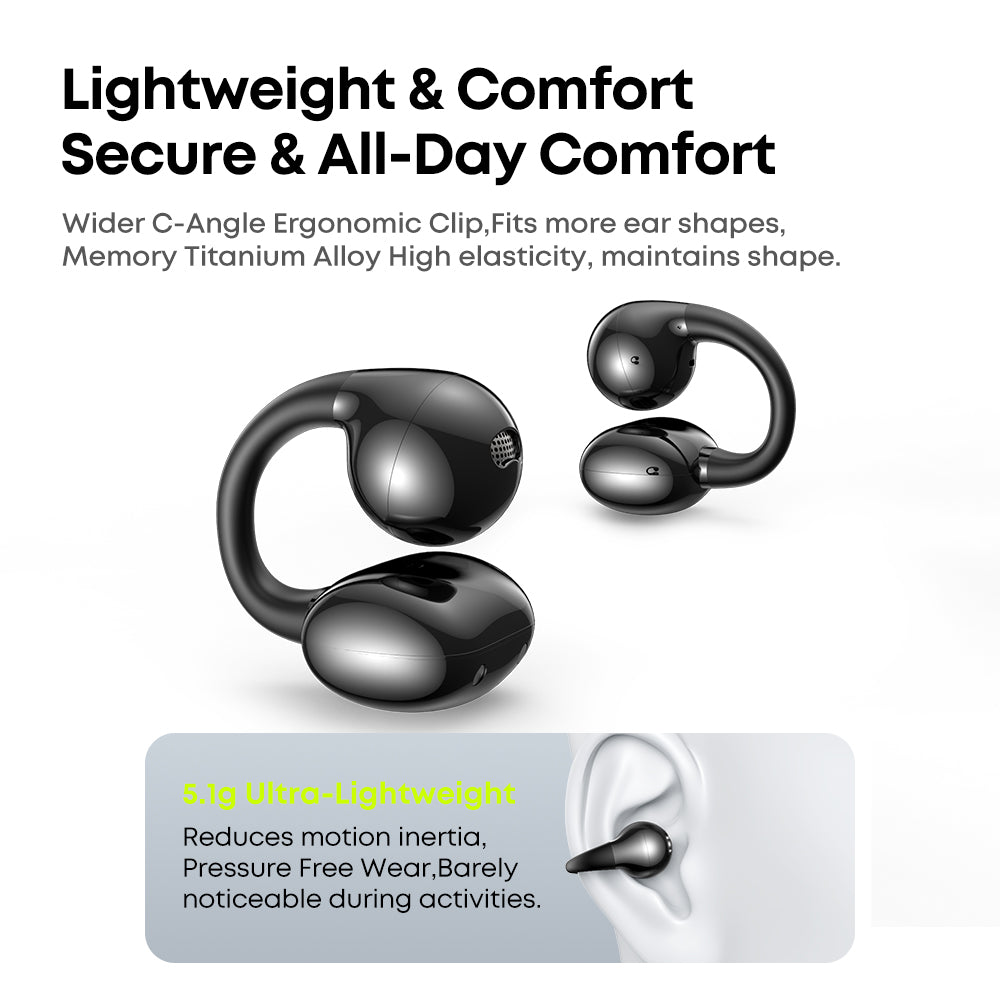 LANGSDOM TS30 - Sleek Clip-On Open-Ear Earbuds