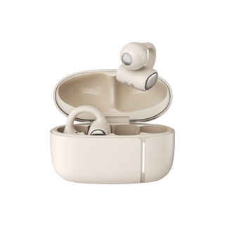 AirSoul Mix clip-on open-ear earbuds in beige