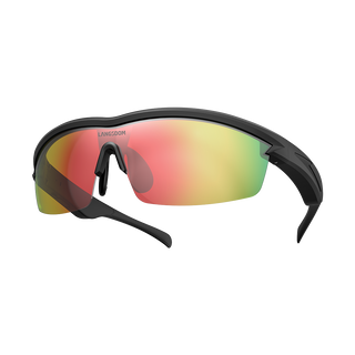 AirNova sports audio sunglasses in iridescent red